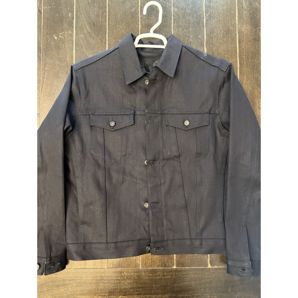 Naked & Famous Denim Jacket L NWOT Left Hand Twill Midnight Edition Raw Japan - Picture 2 of 13